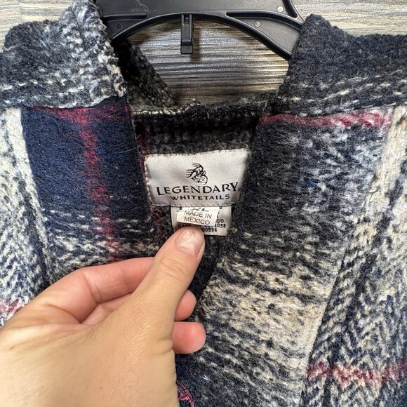 Legendary Whitetails Baja Hoodie Drug Rug Heavy Thick Plaid Pullover Jacket XL - Picture 5 of 12